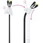 Nanocable Organizador de Cables Flexible 25 mm, Blanco, 3 m